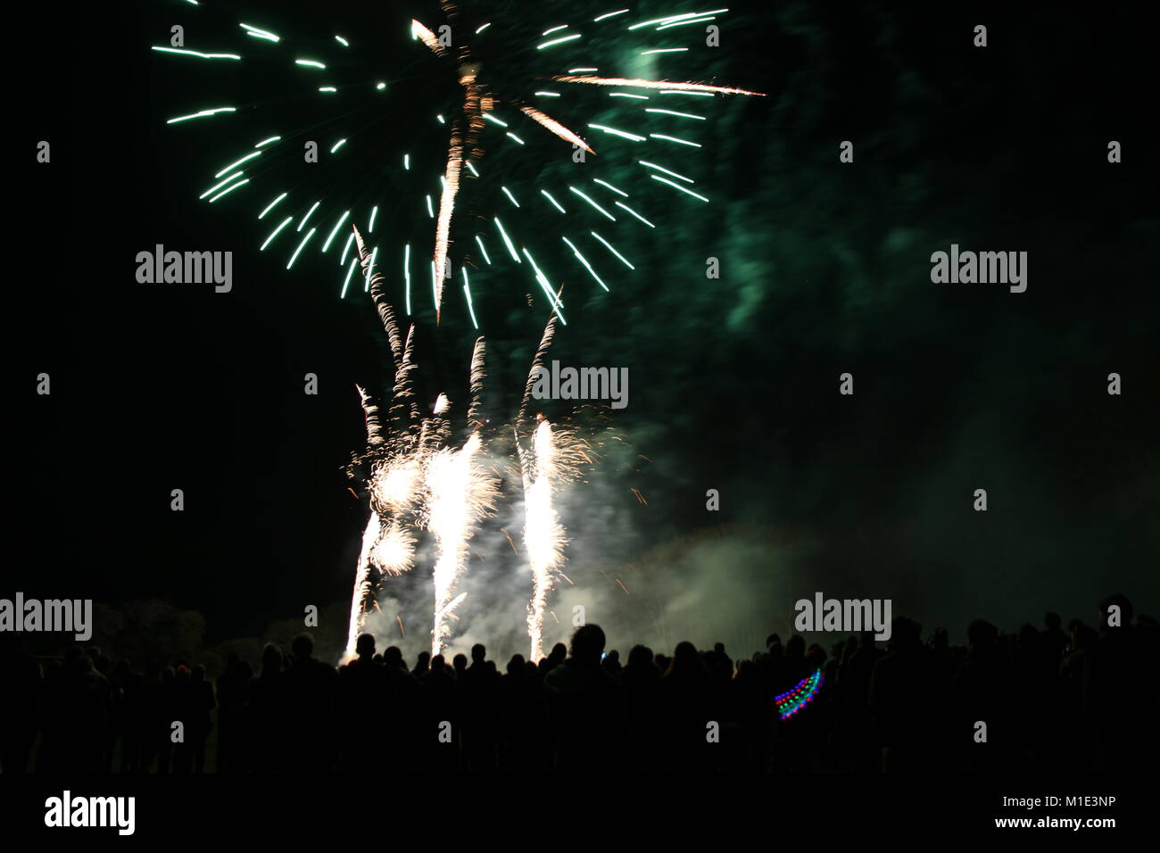 Notte dei falò in Falmouth, Cornwall, Regno Unito, 2017 Foto Stock