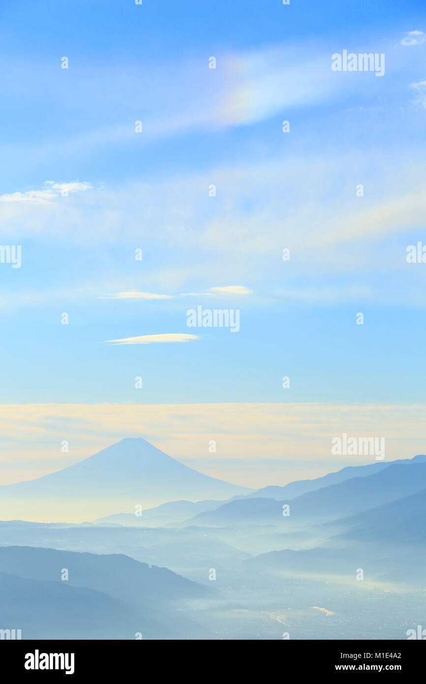 Bellissima vista del Monte Fuji, Prefettura di Nagano, Giappone Foto Stock