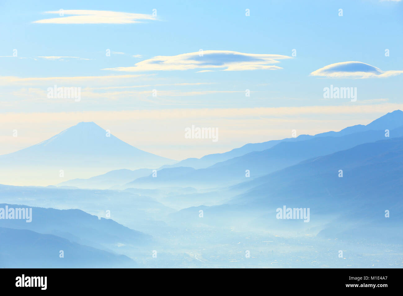 Bellissima vista del Monte Fuji, Prefettura di Nagano, Giappone Foto Stock