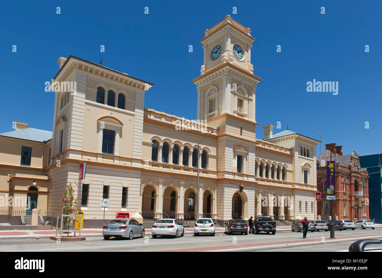 Goulburn Post Office, Auburn Street, è un punto di riferimento della città. Costruito 1880-81 è un esempio di stile vittoriano architettura Italianamente. Foto Stock