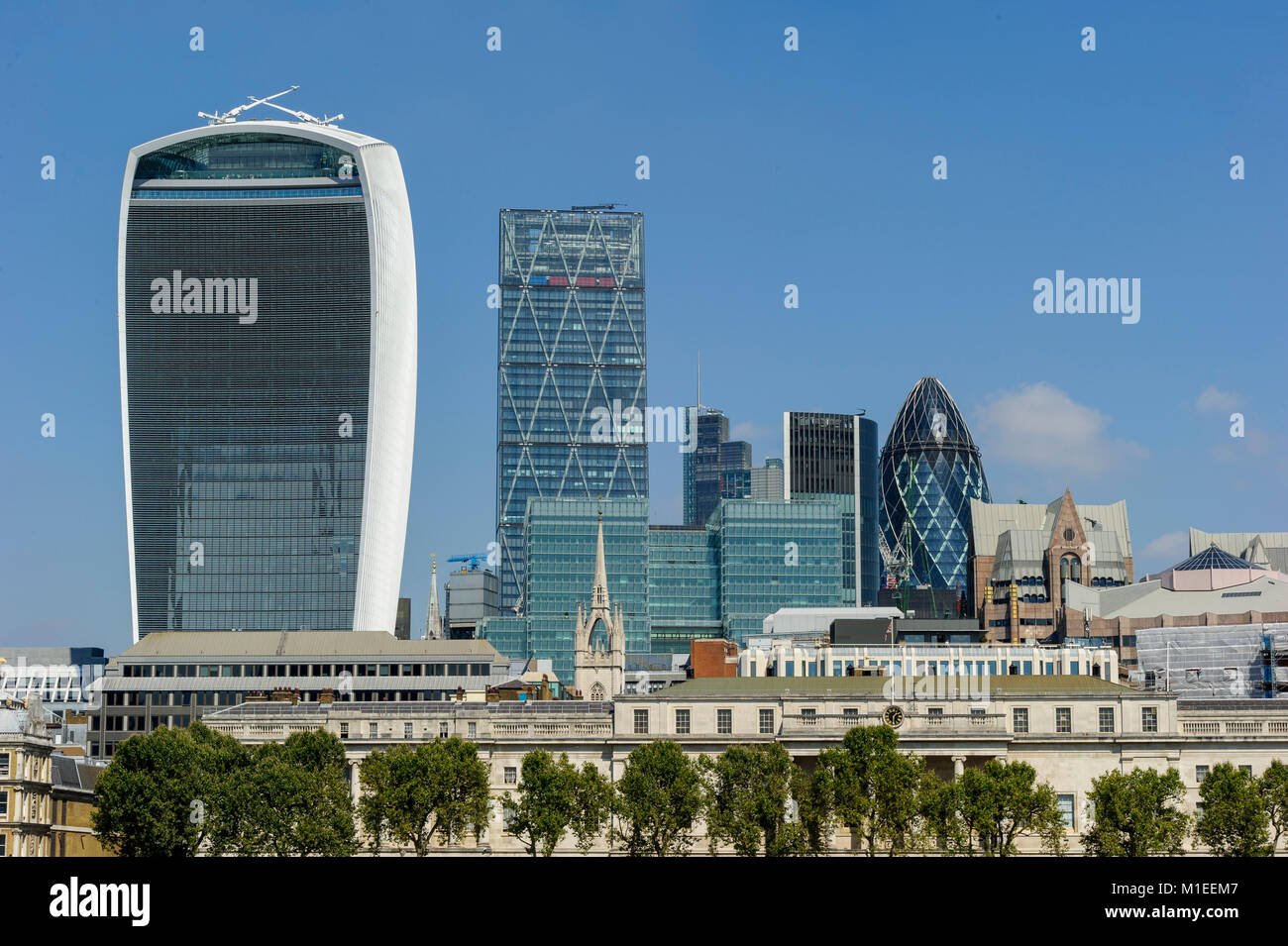 City of London skyline con il 20 Fenchurch edificio essendo più prominente. Foto Stock