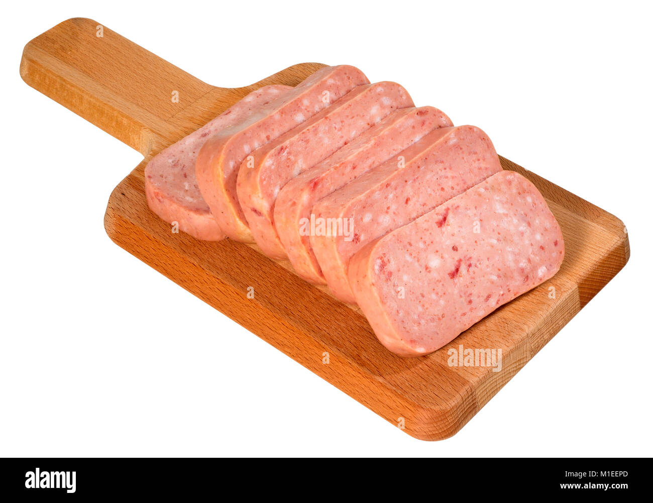 Spiced Ham su un tagliere Foto Stock