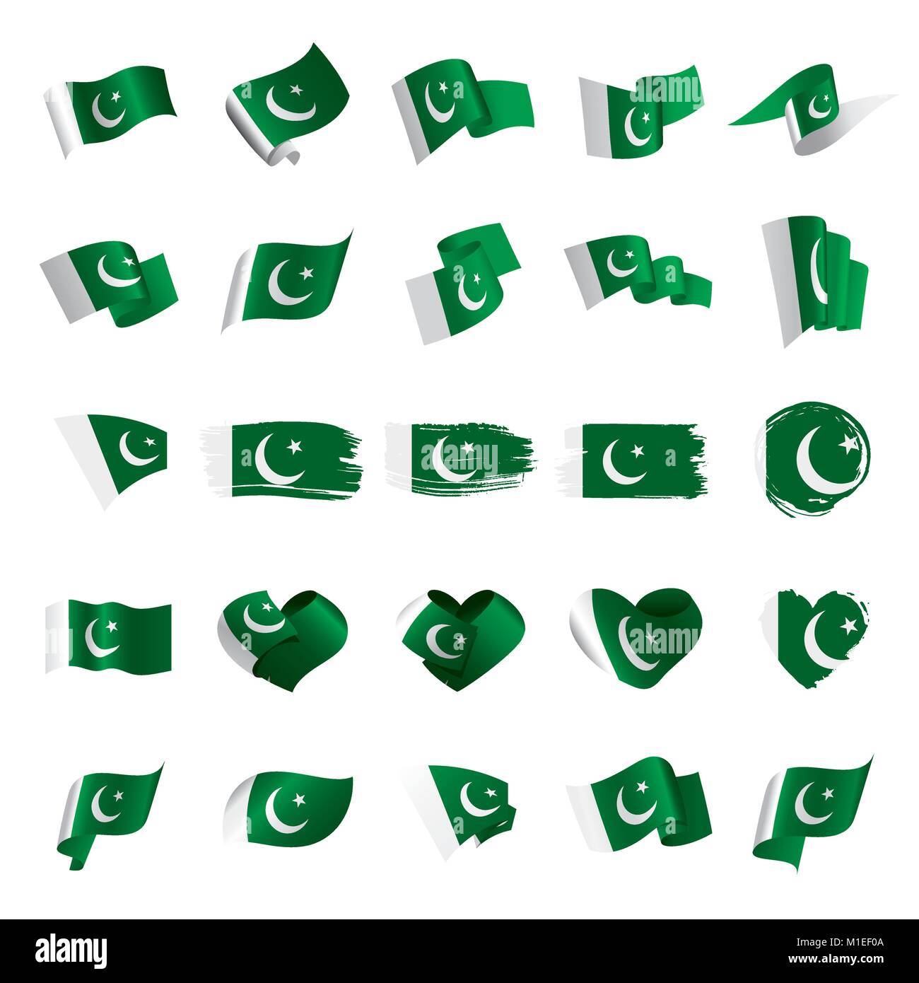 Il Pakistan bandiera, illustrazione vettoriale Illustrazione Vettoriale