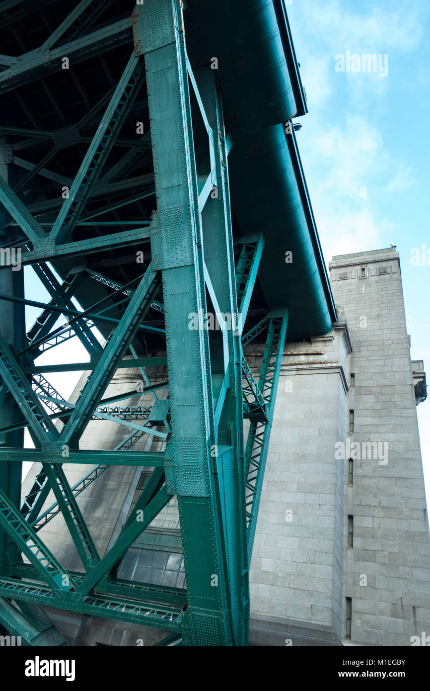 Dettaglio del Tyne Bridge, Newcastle upon Tyne, Regno Unito Foto Stock