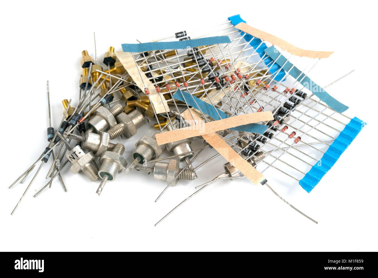 Radio differenti componenti elettronici Foto Stock