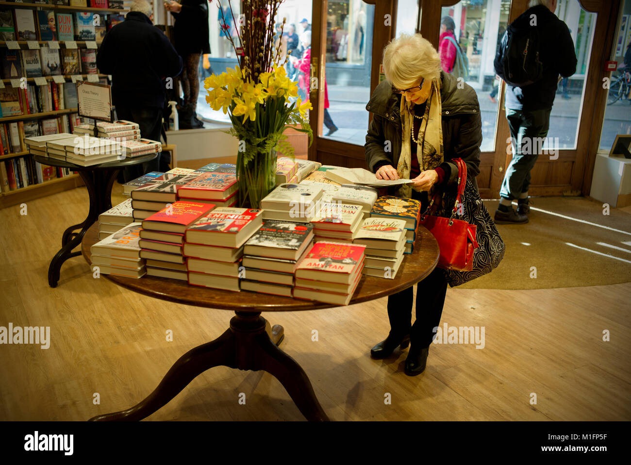 Cambridge, Regno Unito. Il 30 gennaio, 2018. Waterstones Book Shop in Inghilterra Cambridge Regno Unito 30 gennaio 2018 Dopo il successo realizzato da Waterstones MD James Daunt nel girare il bookshop compagnia attorno da una perdita organizzazione di uno ora realizzare un profitto per l'attuale proprietario Alexander Mamut la società può ora essere in su per la vendita tramite un stiock scambio credito flottazione: BRIAN HARRIS/Alamy Live News Foto Stock