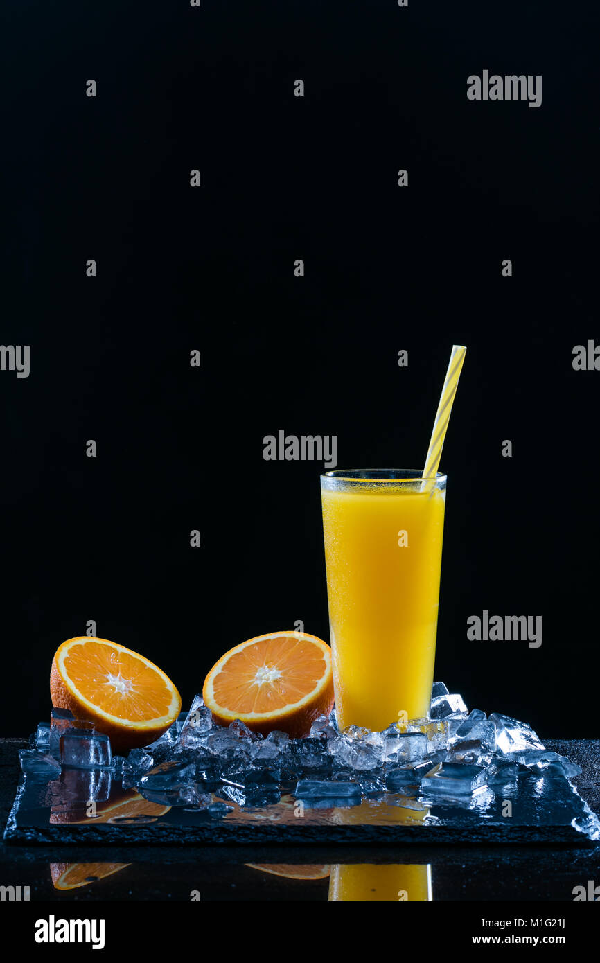 Arancione del succo di frutta fresco Foto Stock