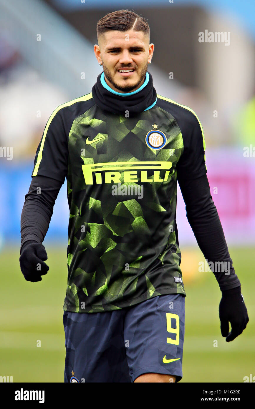 MAURO ICARDI (INTER) SPAL - INTER Ferrara 28-01-2018 Stadio Paolo Mazza calcio calcio di Serie A 2017/2018 Spal - Inter Foto Filippo Rubin/Insidefoto Foto Stock