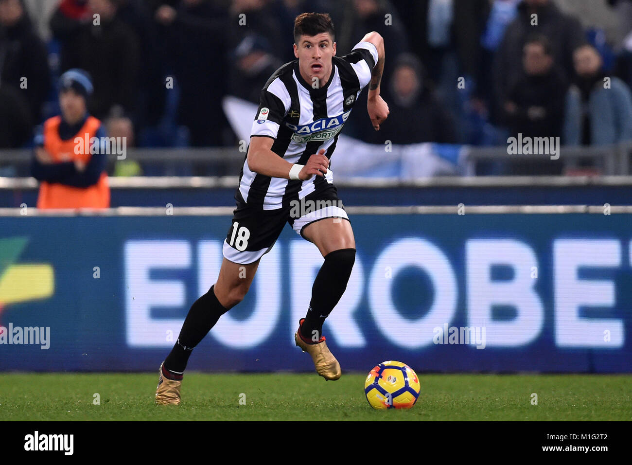 Stipe Perica Udinese Roma 24-01-2018 Stadio Olimpico calcio calcio di Serie A 2017/2018 Lazio - Udinese . Foto Andrea Staccioli Insidefoto / Foto Stock