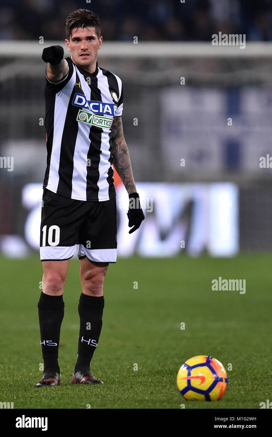 Stipe Perica Udinese Roma 24-01-2018 Stadio Olimpico calcio calcio di Serie A 2017/2018 Lazio - Udinese . Foto Andrea Staccioli Insidefoto / Foto Stock