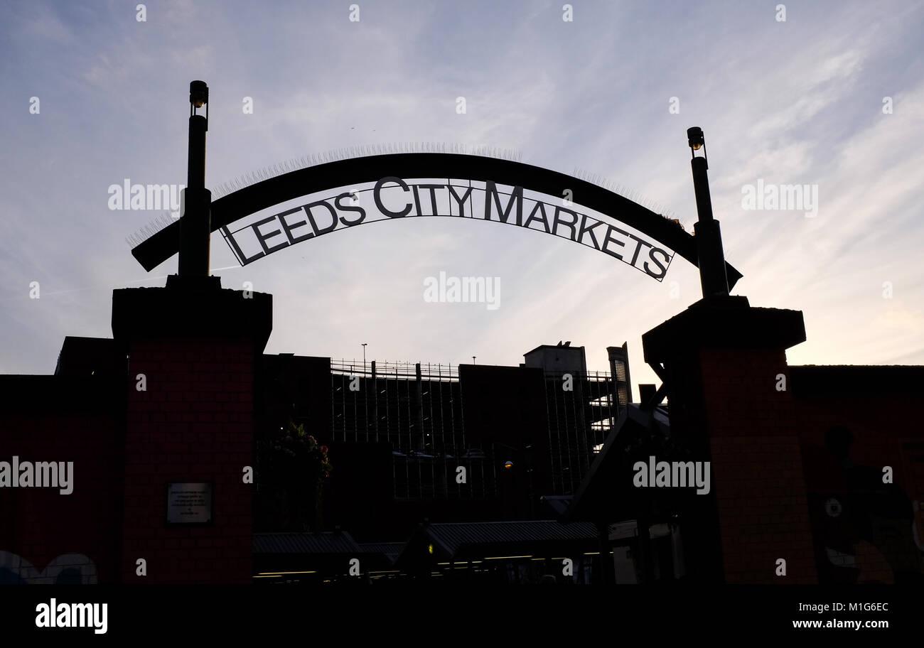 Leeds Yorkshire Regno Unito - Leeds City Mercati Foto Stock