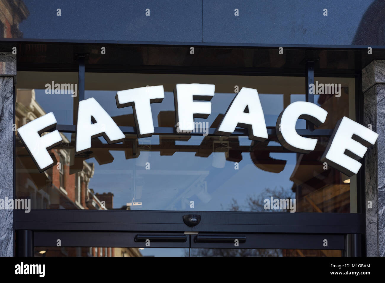 FatFace negozio di abbigliamento nel centro citta' di Nottingham, UK. Foto Stock