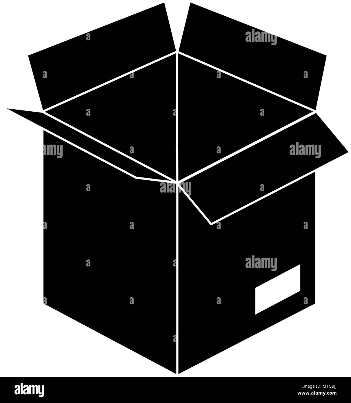 Scatola di cartone aperto Illustrazione Vettoriale