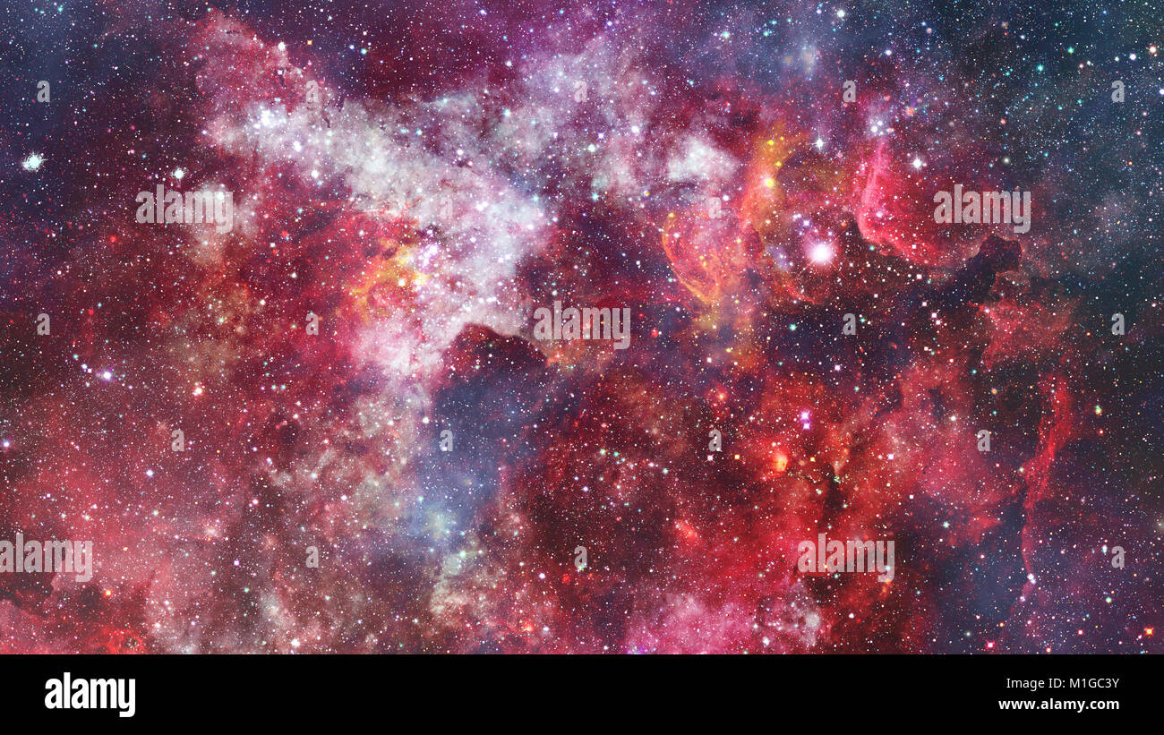 Sfondo dell'universo. Star cluster e nebula - Una nube nello spazio. Abstract galaxy astronomico. Gli elementi di questa immagine fornita dalla NASA. Foto Stock