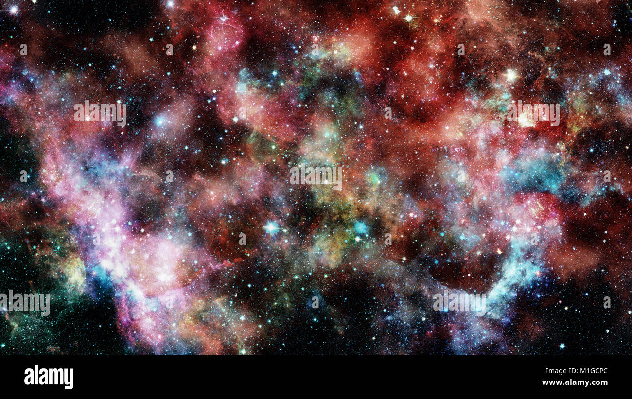 Nebulosa e stelle nello spazio profondo e misterioso universo. Gli elementi di questa immagine fornita dalla NASA Foto Stock