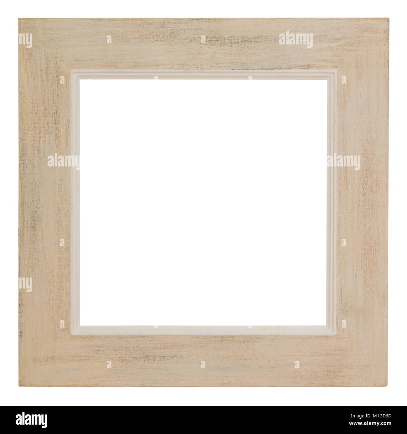 Empty picture frame con una mano di finitura verniciata Foto Stock