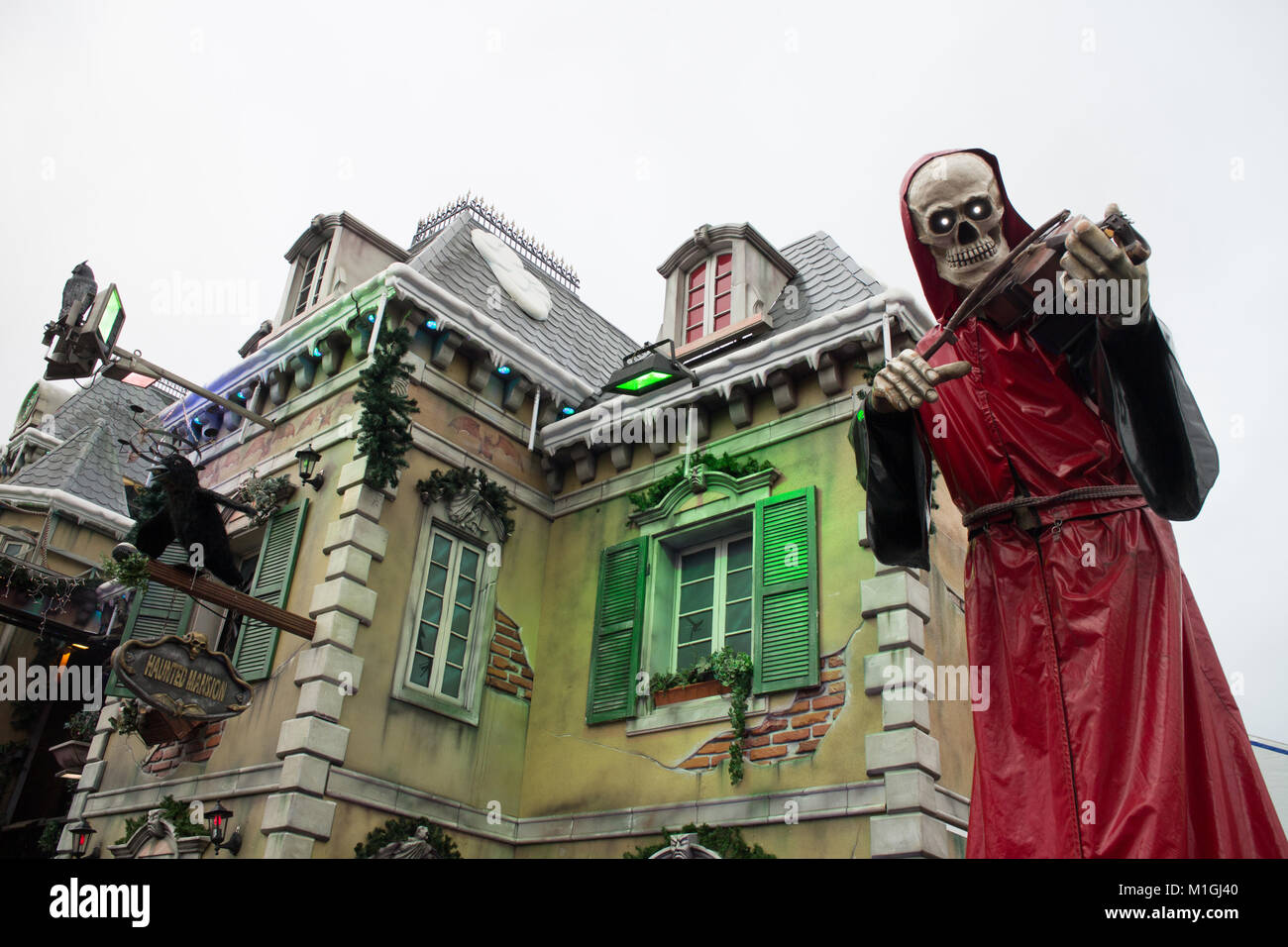 Il Violino lo scheletro, Winter Wonderland, Luna Park, Hyde Park Foto Stock