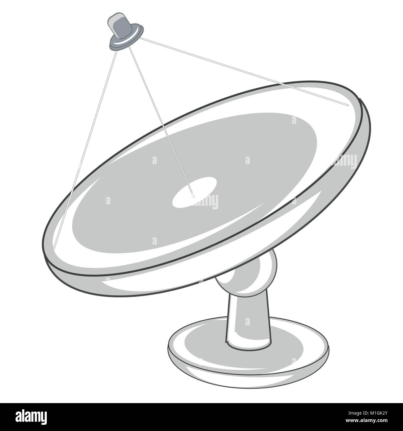 Piastra satellitari per la ricezione del segnale Illustrazione Vettoriale