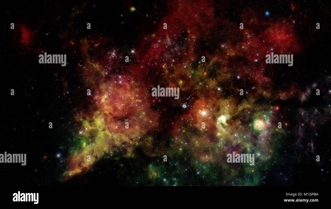Paesaggio di star clusters nello spazio. Gli elementi di questa immagine fornita dalla NASA. Foto Stock