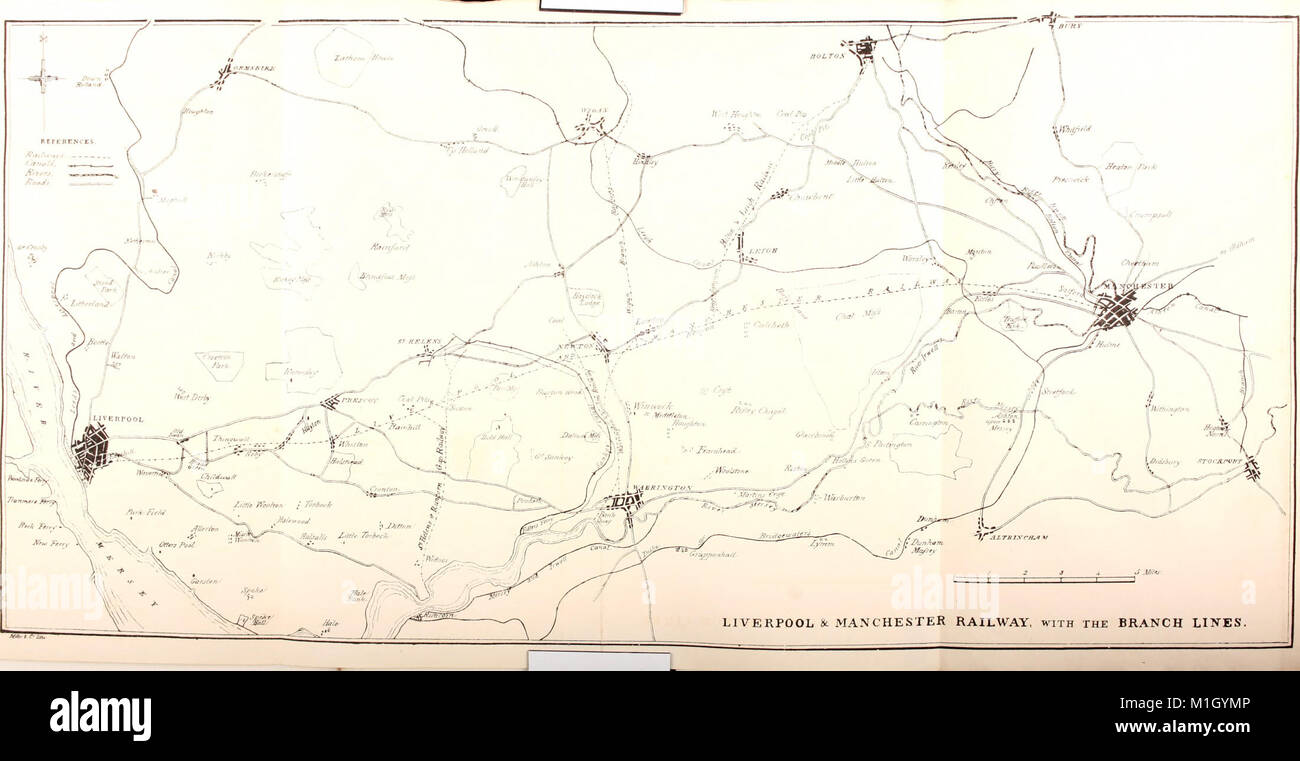 Un account del Liverpool e Manchester ferroviaria - comprendente una cronologia dei lavori parlamentari preparatori per il passaggio dell' atto, una descrizione della ferrovia in una escursione da (14573310538) Foto Stock