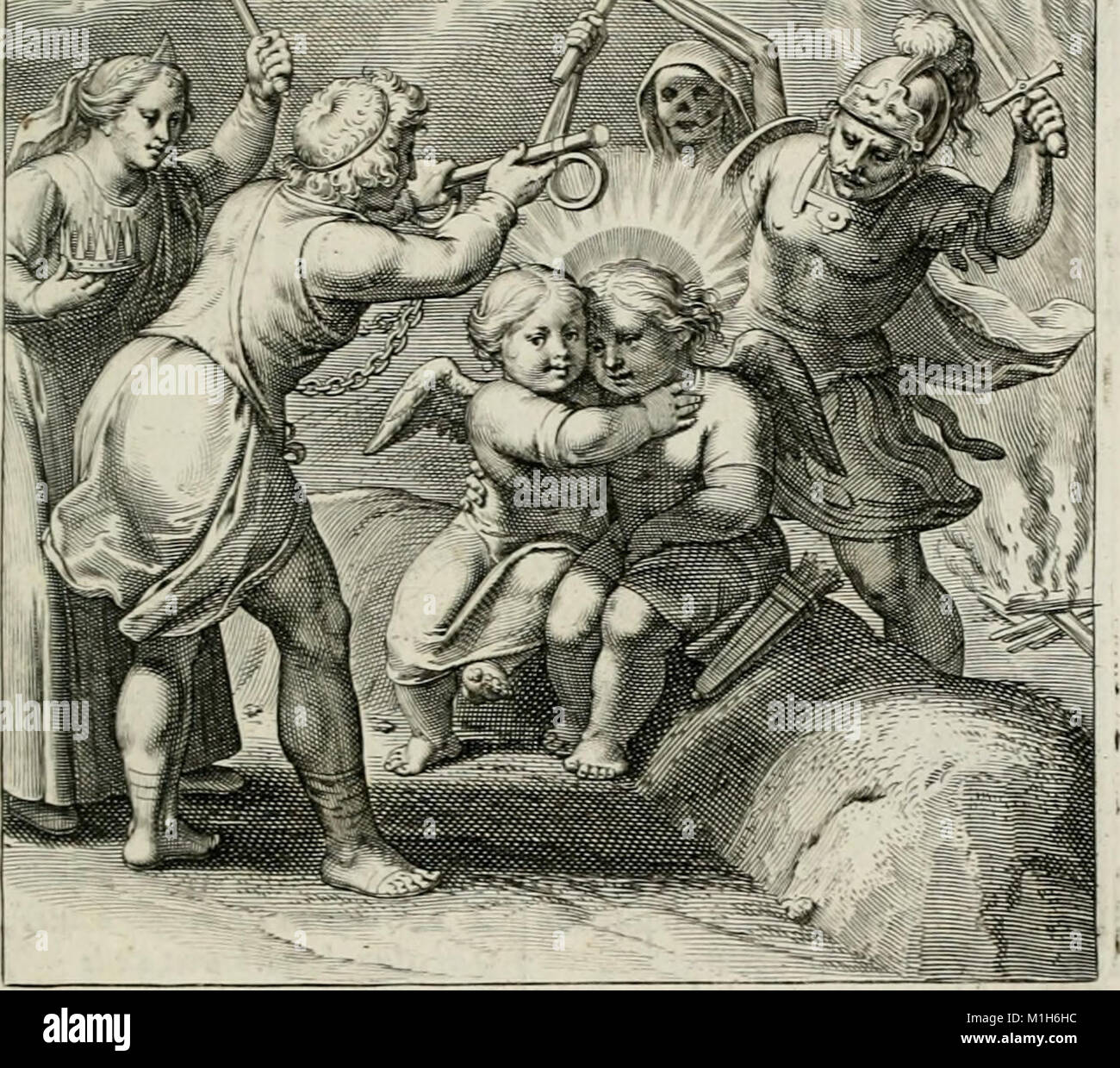 Amoris Divini Emblemata (1660) è un'opera teologica di Heinrich Khunrath, incentrata sul simbolismo religioso e filosofico. Offre una serie di illustrazioni e interpretazioni emblematiche basate sul misticismo cristiano, esplorando l'amore divino e la trasformazione spirituale. Il libro è considerato un testo importante nel contesto del misticismo e del pensiero religioso del XVII secolo. Foto Stock