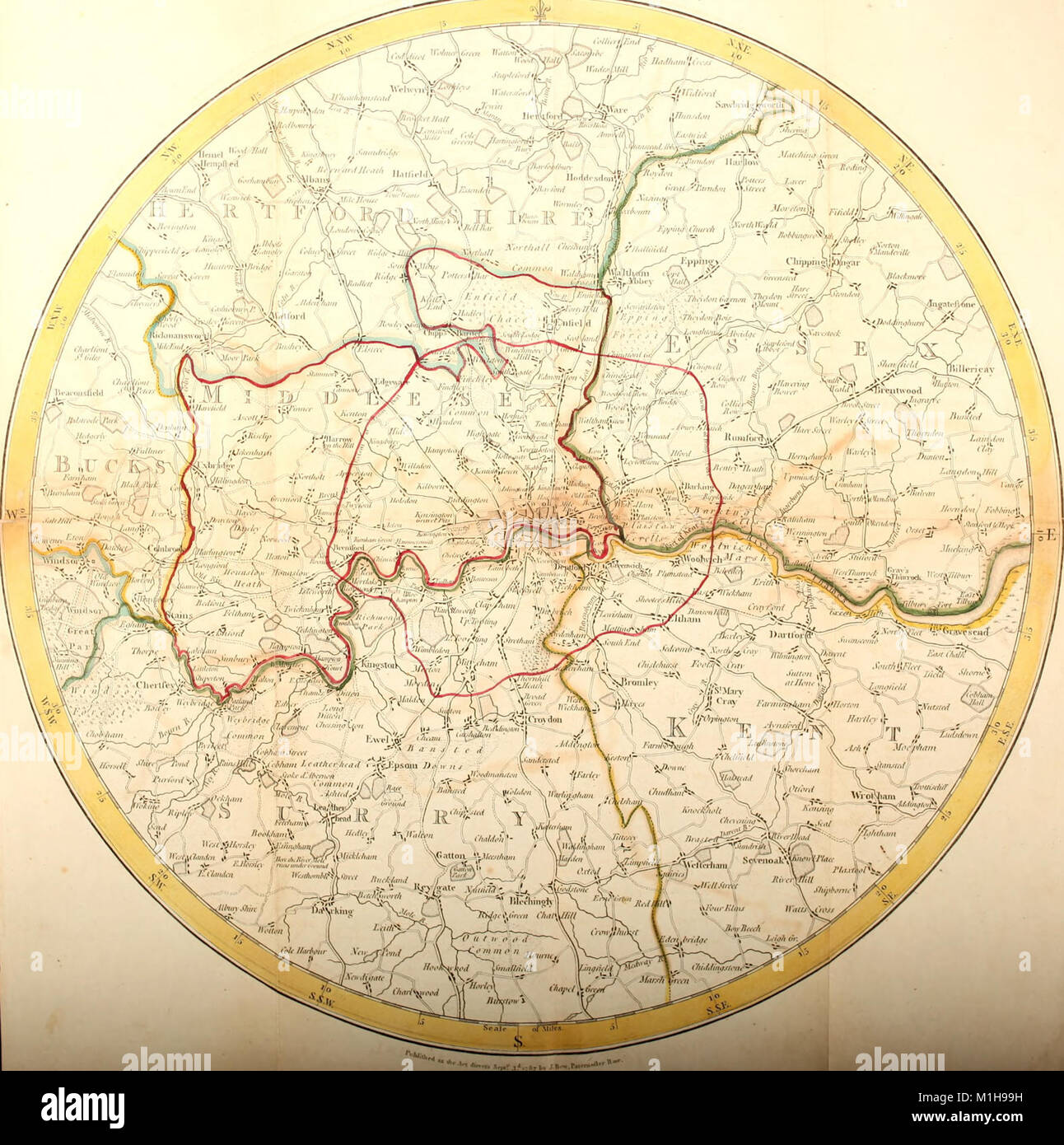 "Ambulator" funge da guida per Londra e i suoi dintorni, offrendo descrizioni di monumenti importanti, tra cui siti storici, luoghi panoramici e luoghi di importanza culturale entro un raggio di 25 km dalla città. Foto Stock