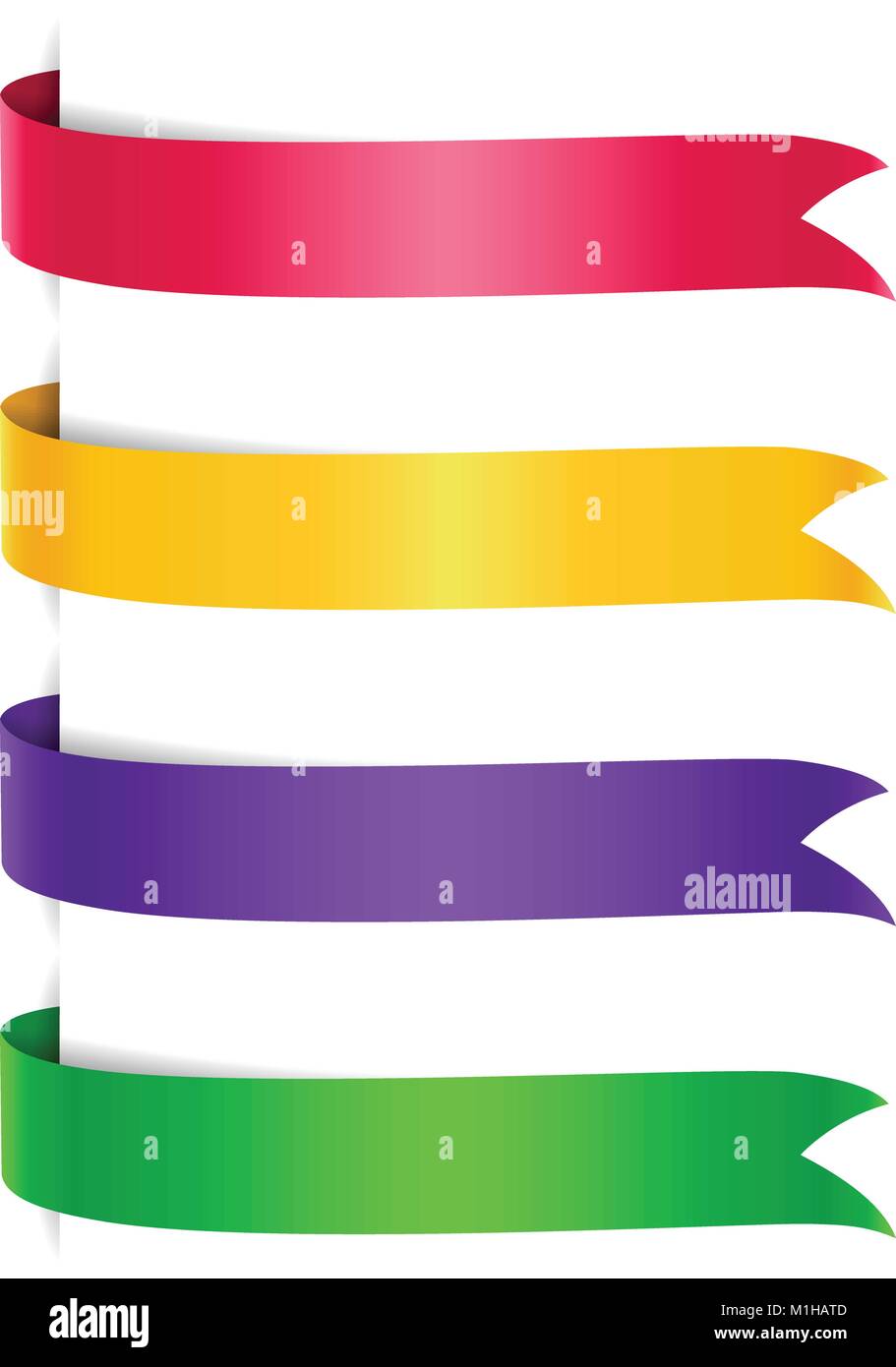 Set di freccia colorata nastri Illustrazione Vettoriale