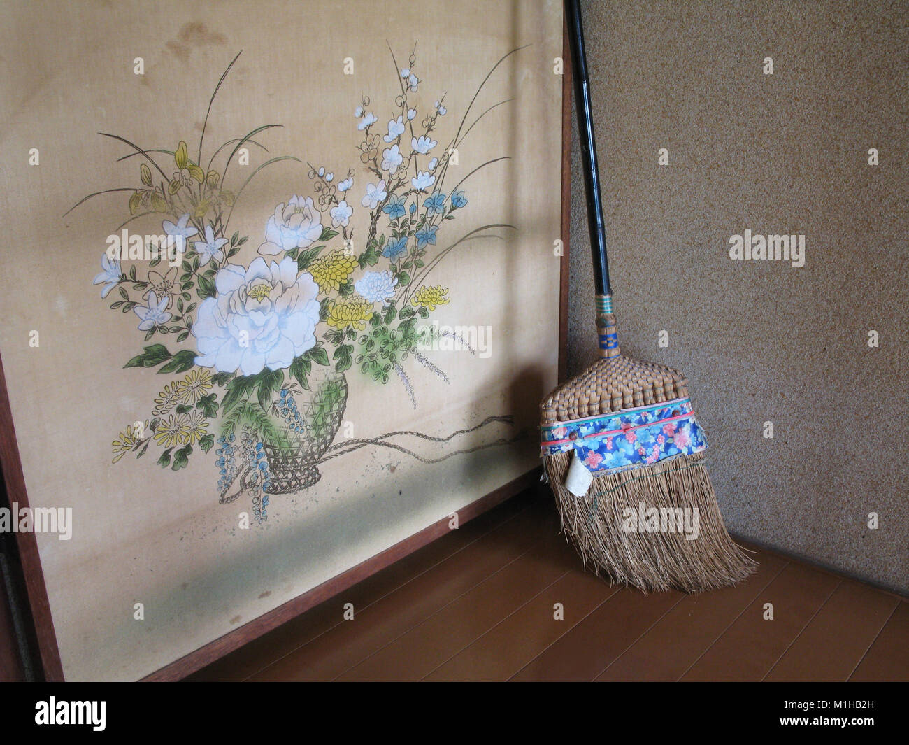 Scopa fatti a mano in casa giapponese Ehime Giappone Foto Stock