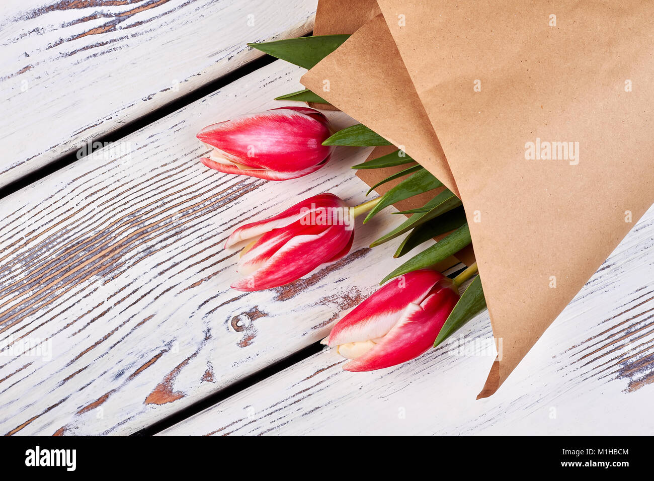 Mazzo di tulipani rosa Foto Stock