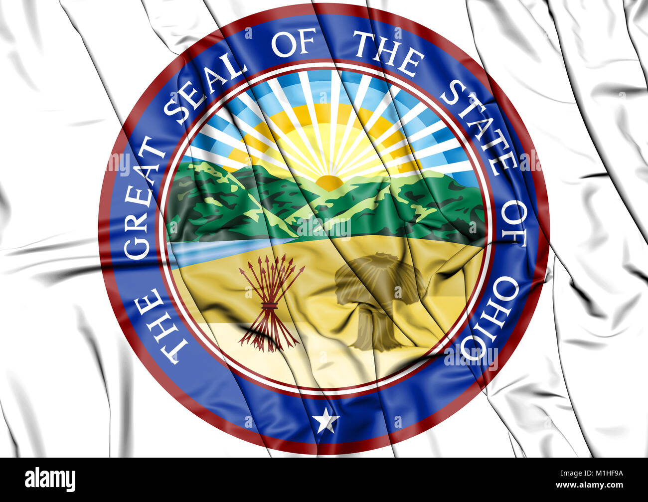 Guarnizione dello stato dell'Ohio, Stati Uniti d'America. 3D'illustrazione. Foto Stock