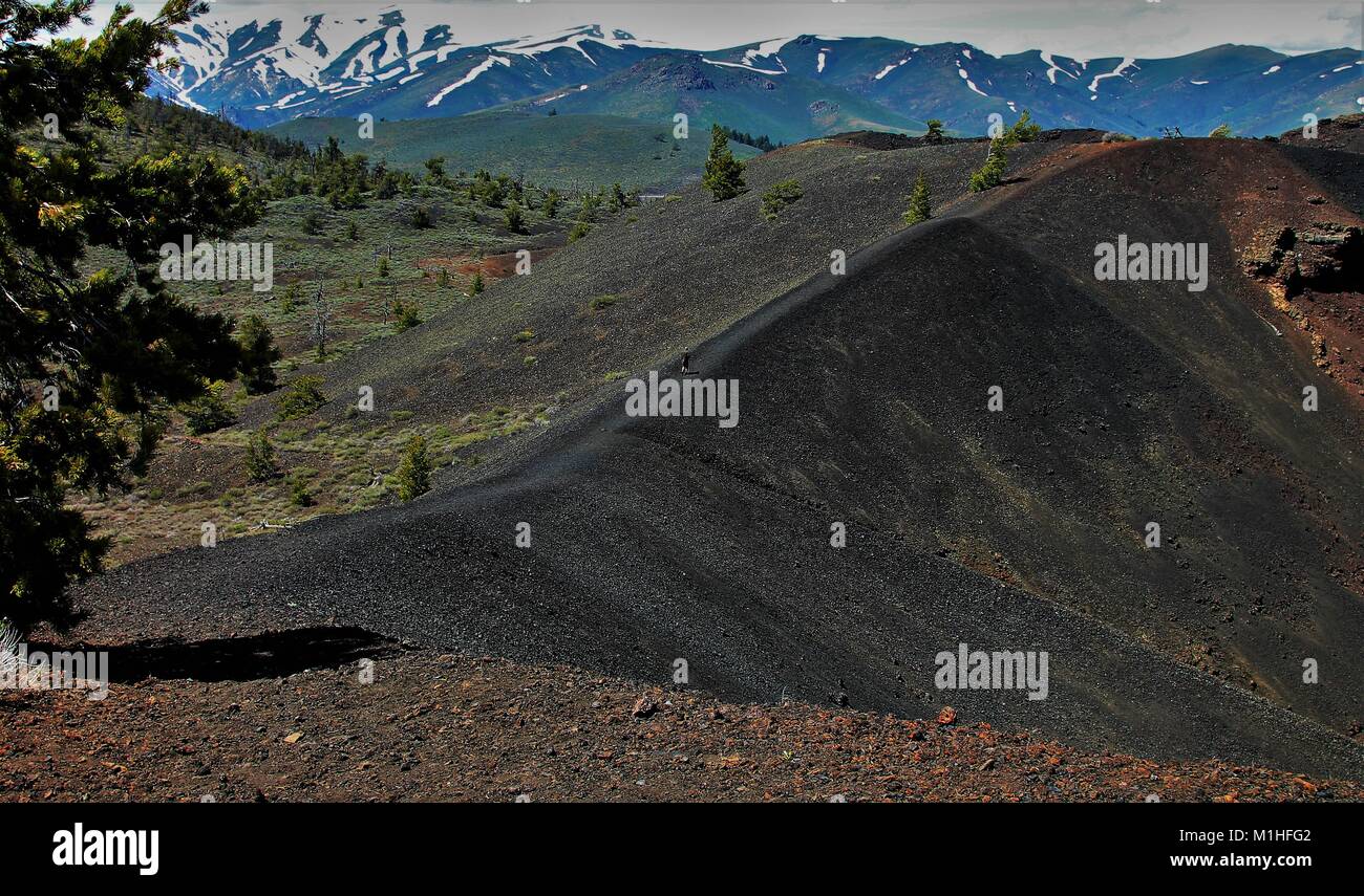 Crateri della Luna è un stranamente spettacolare Parco Nazionale che contiene vecchi flussi di lava, coni di scorie, paesaggi selvaggi, anche gli astronauti addestrati qui! Foto Stock