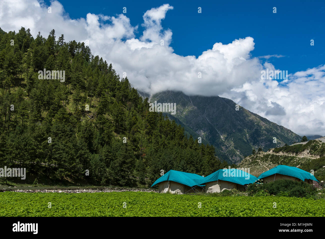Tented Alloggi in Spiti valley Foto Stock