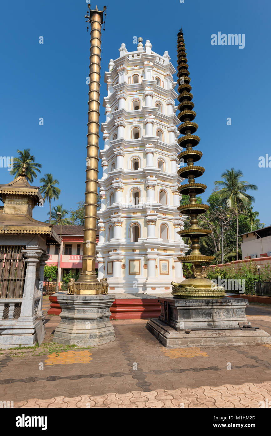 Shri Mahalsa tempio indù in Ponda, Goa, India. Foto Stock Shri Mahalsa tempio indù in Ponda, Goa, India. Foto Stock