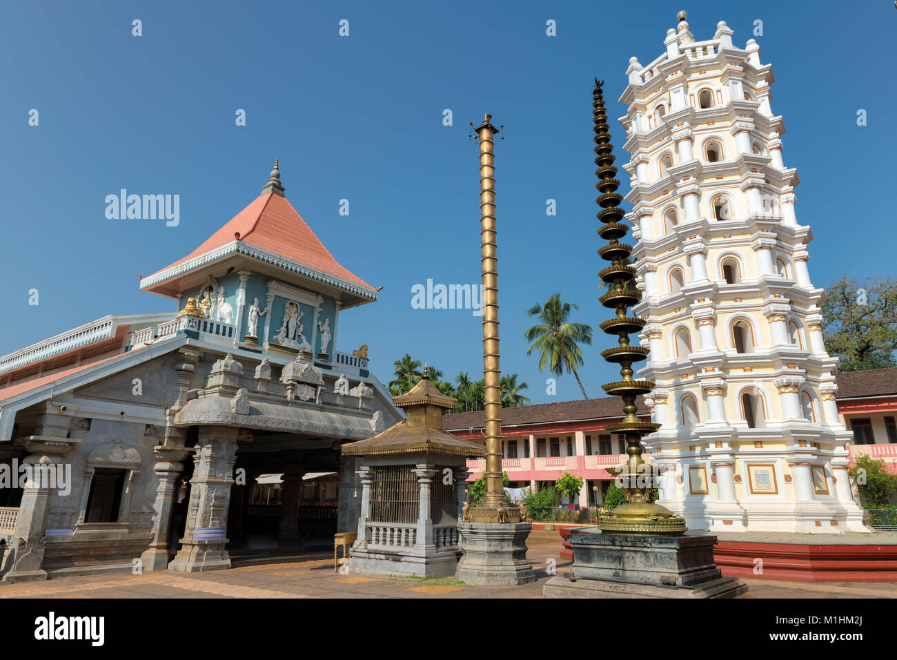 Shri Mahalsa tempio indù in Ponda, Goa, India. Foto Stock Shri Mahalsa tempio indù in Ponda, Goa, India. Foto Stock