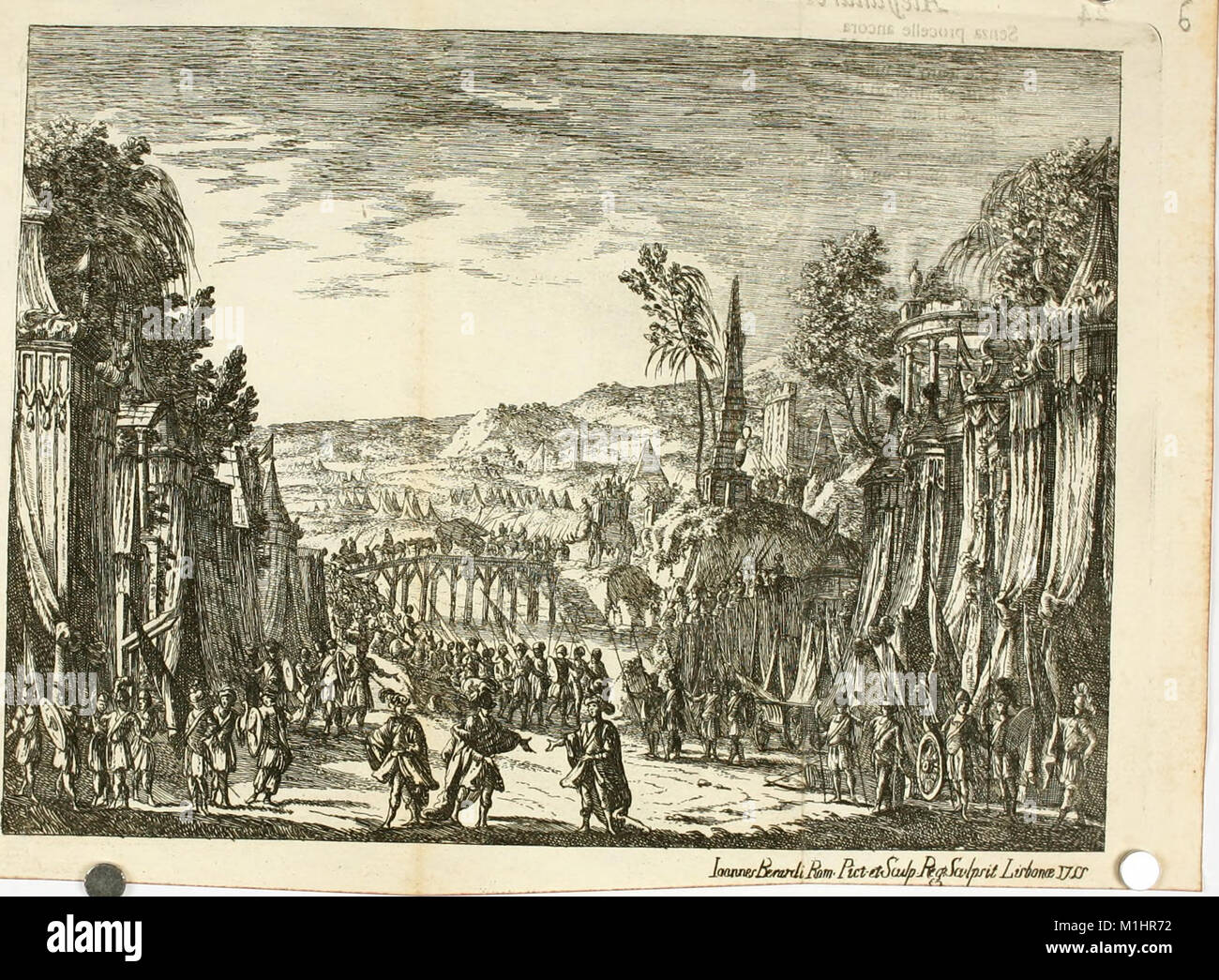 Alessandro nell' Indie - dramma per musica - da rappresentarsi nel Gran teatro nuovamente eretto alla real corte di Lisbona nella primavera dell'anno MDCCLV - per festeggiare il felicissimo giorno (14579863970) Foto Stock