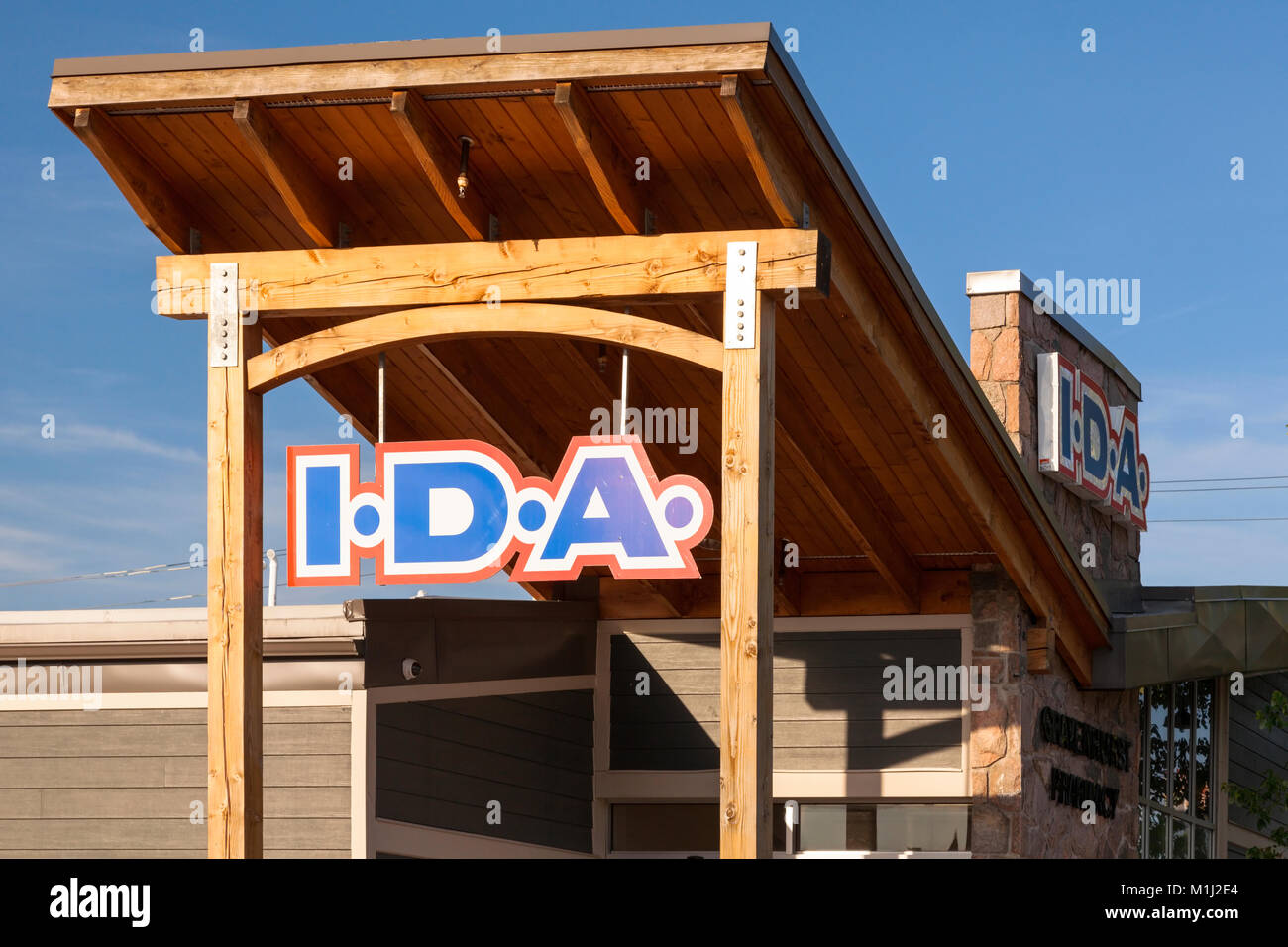 Un farmaco IDA Store tra cui segno e logo. Foto Stock