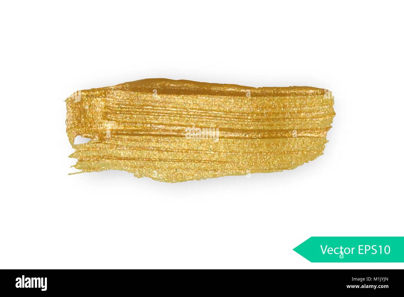 Golden acrilico pennello stane Illustrazione Vettoriale