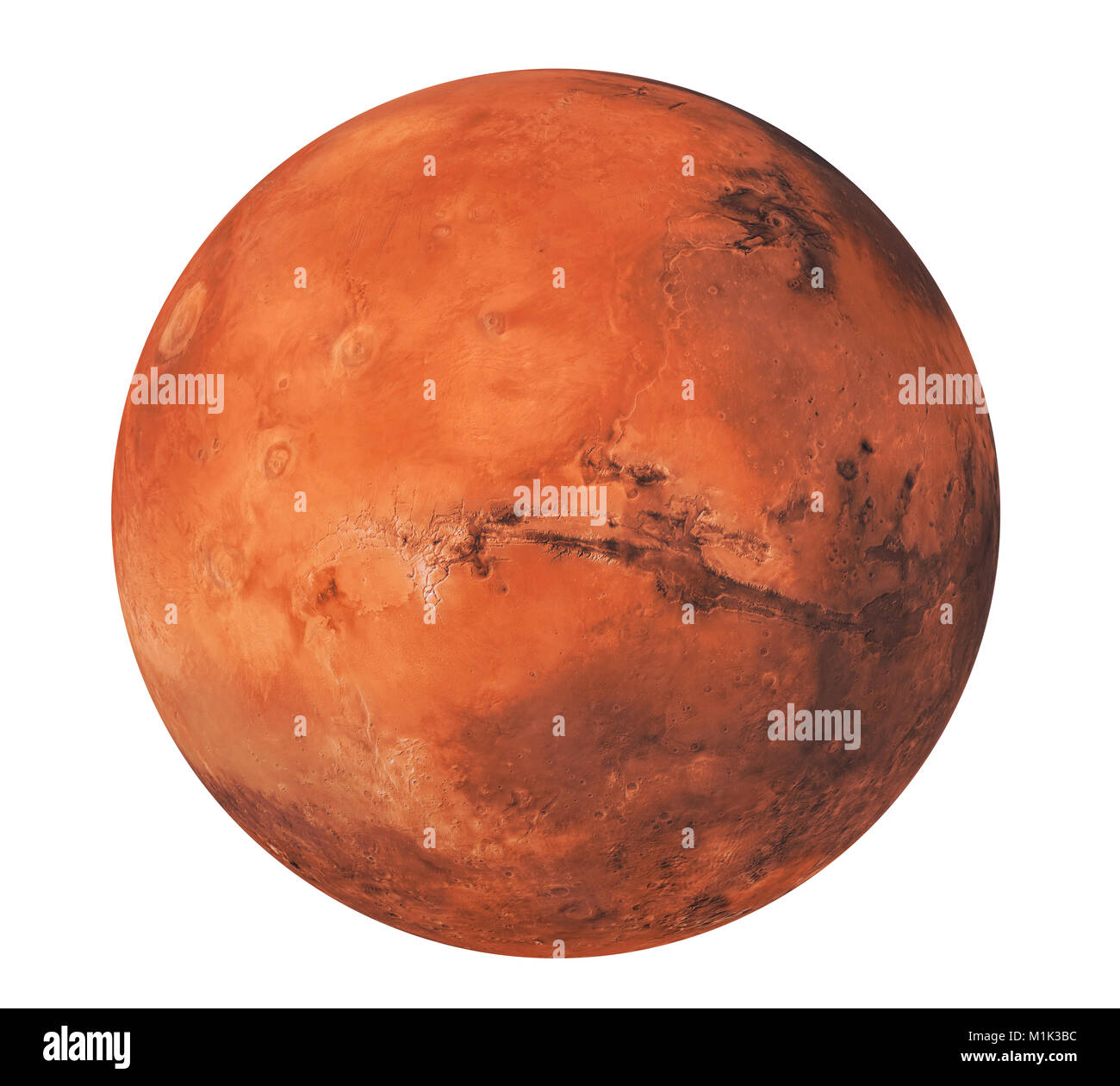 Pianeta Marte isolato (elementi di questa immagine fornita da NASA) Foto Stock