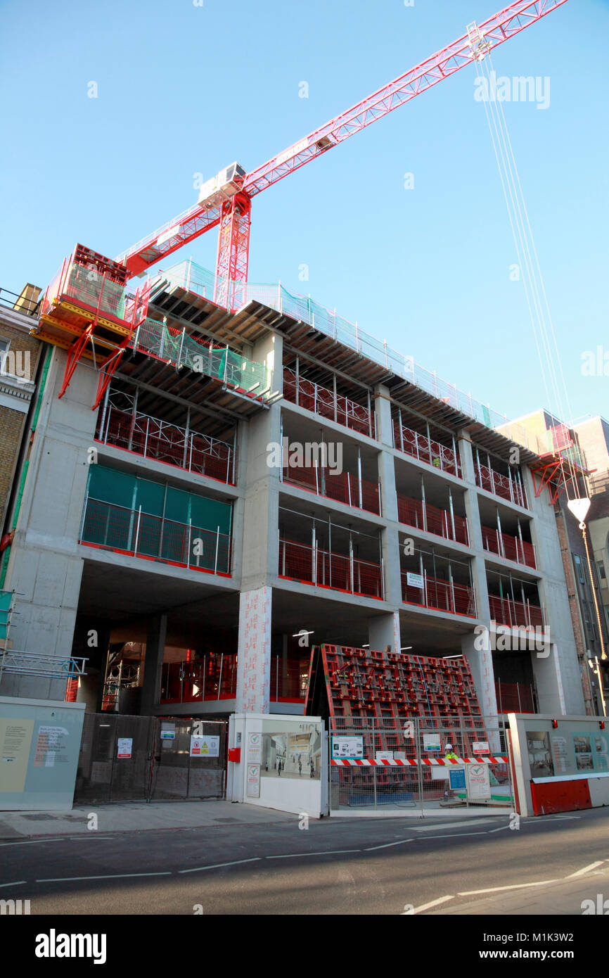 La costruzione del nuovo centro studentesco per lo University College di Londra (UCL) in Gordon Street, Bloomsbury Foto Stock
