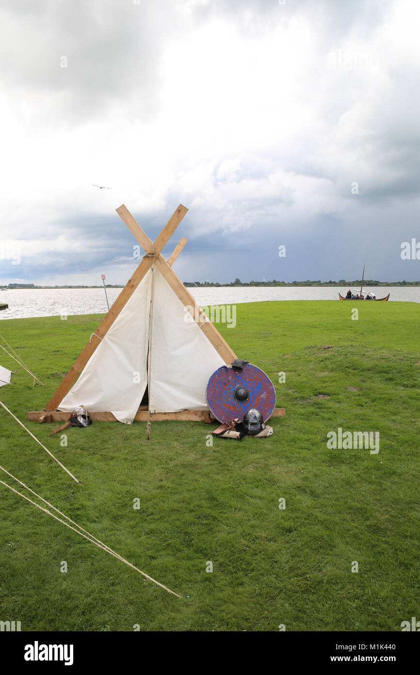 Viking tenda Foto Stock