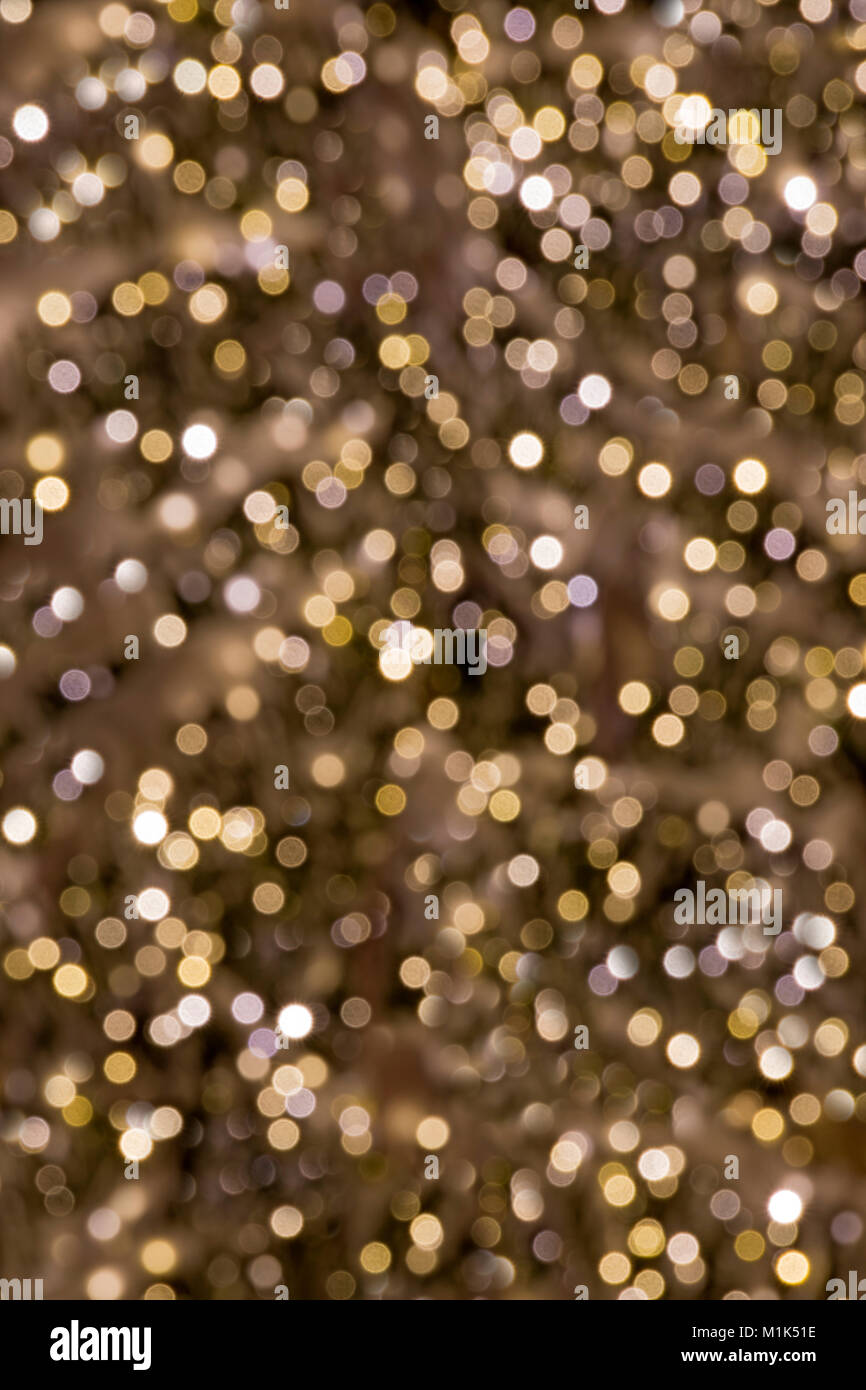 Le luci di Natale, sfocate, immagine di sfondo Foto Stock