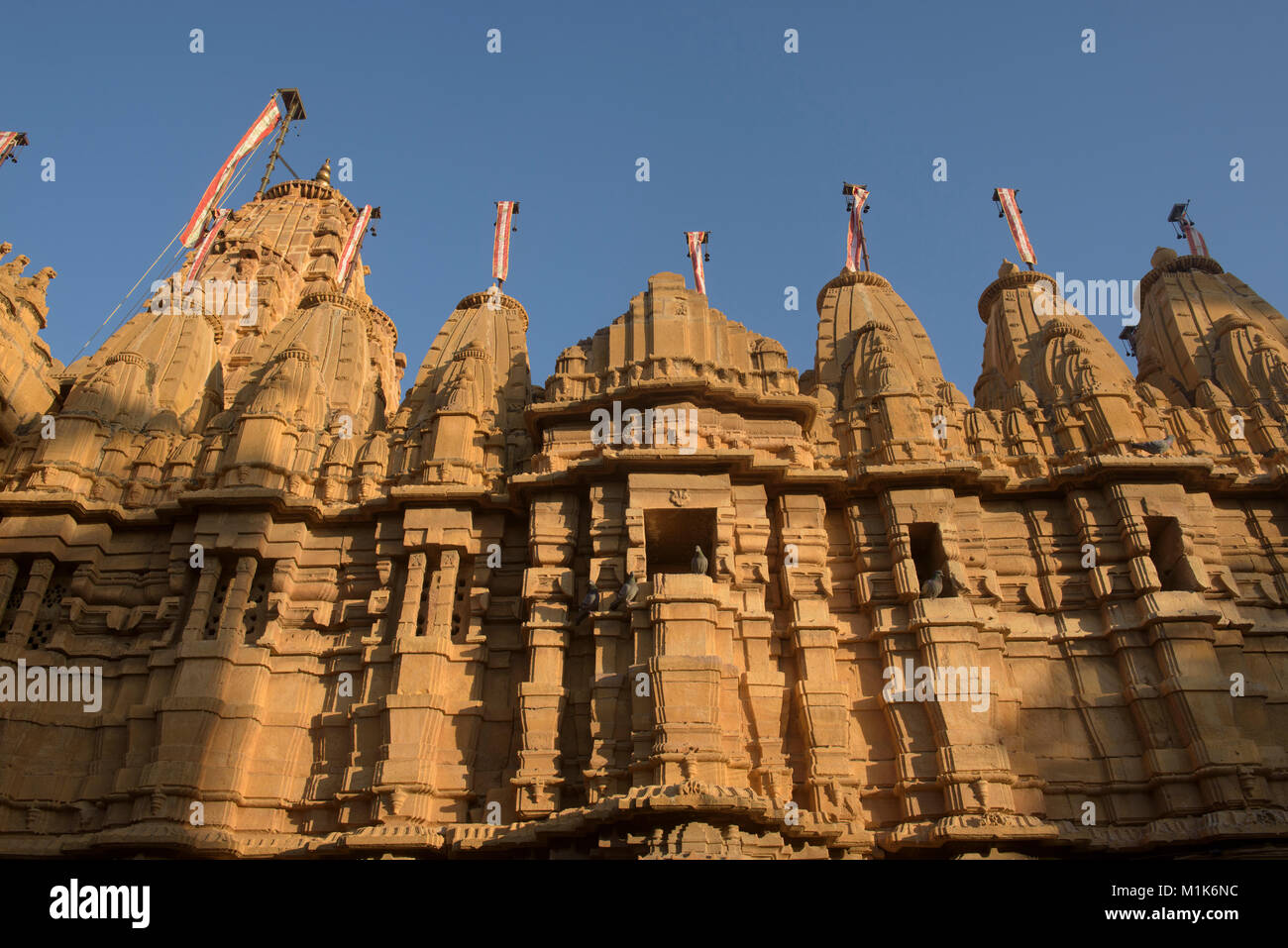 Parasnath tempio Jain all'interno della fortezza in Jaisalmer, Rajasthan, India Foto Stock