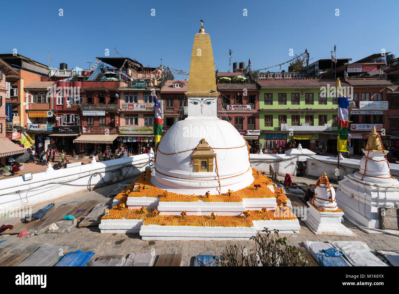 Stupa Boudhanath a Kathmandu in Nepal Foto Stock