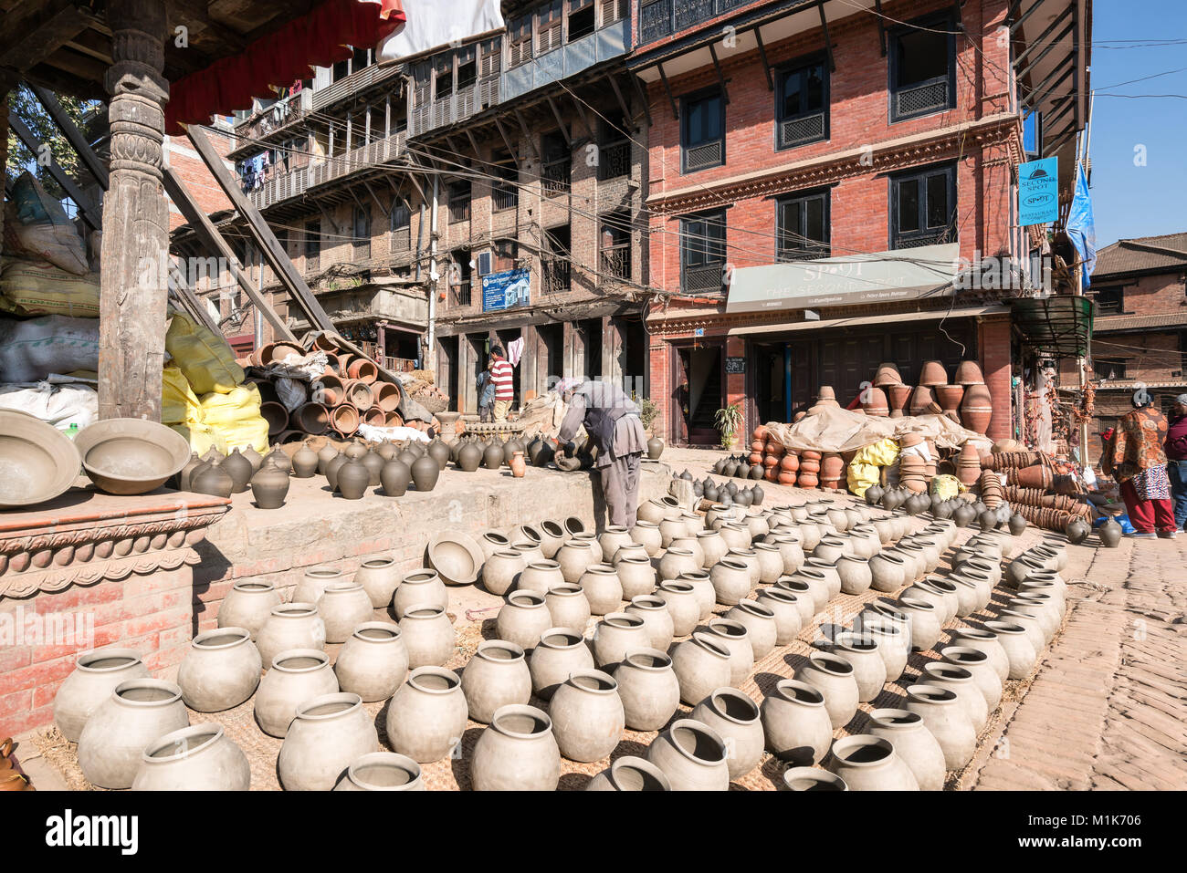 Visita Bhaktapur vicino a Kathmandu, Nepal Foto Stock
