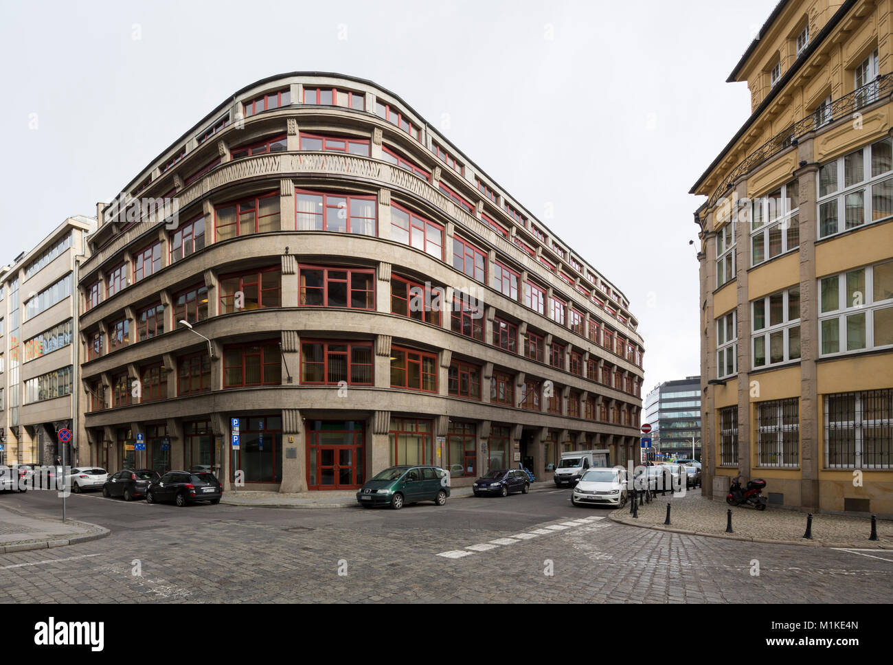 Wroclaw, Breslau, Geschäftshaus in der Junkernstraße (heute ul. Ofiar Oswiecimsk, 1911 von Hans Poelzig erbaut Foto Stock