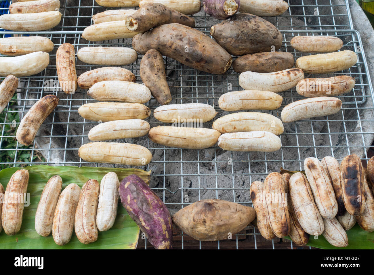 Laos banane alla griglia Foto Stock