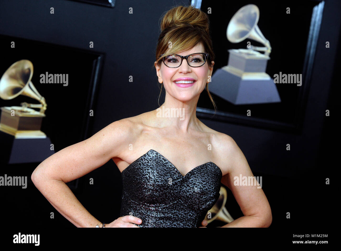 Lisa Loeb assiste il sessantesimo Annual Grammy Awards 2018 al Madison Square Garden a gennaio 28, 2018 a New York City. Foto Stock