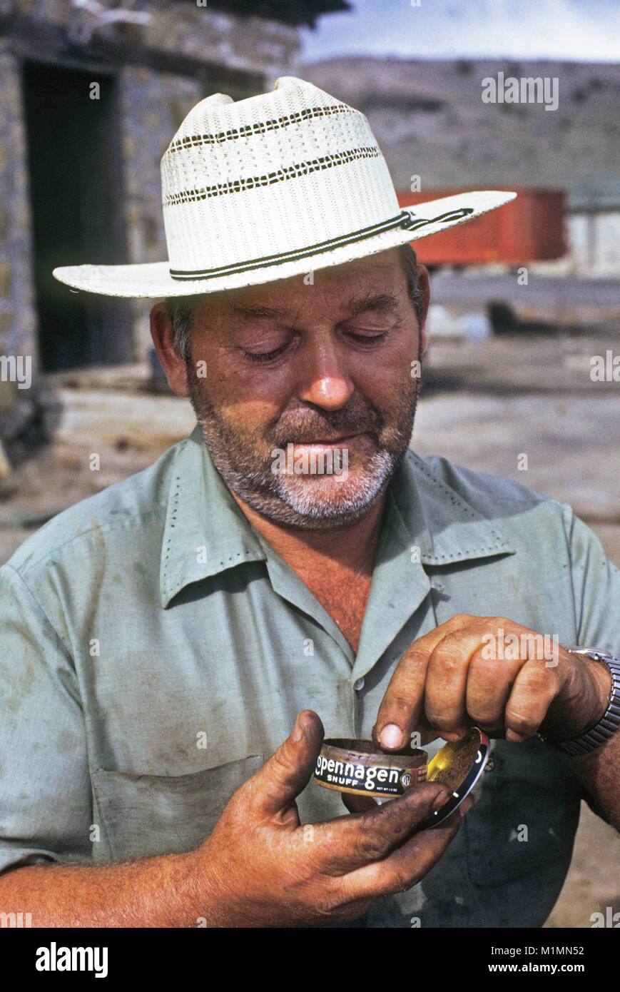 Prendendo un masticare del tabacco da fiuto, una miniera di sale a Zuni  Lago, Nuovo Messico, un lago sacro di proprietà di Zuni Indian Pueblo Foto  stock - Alamy