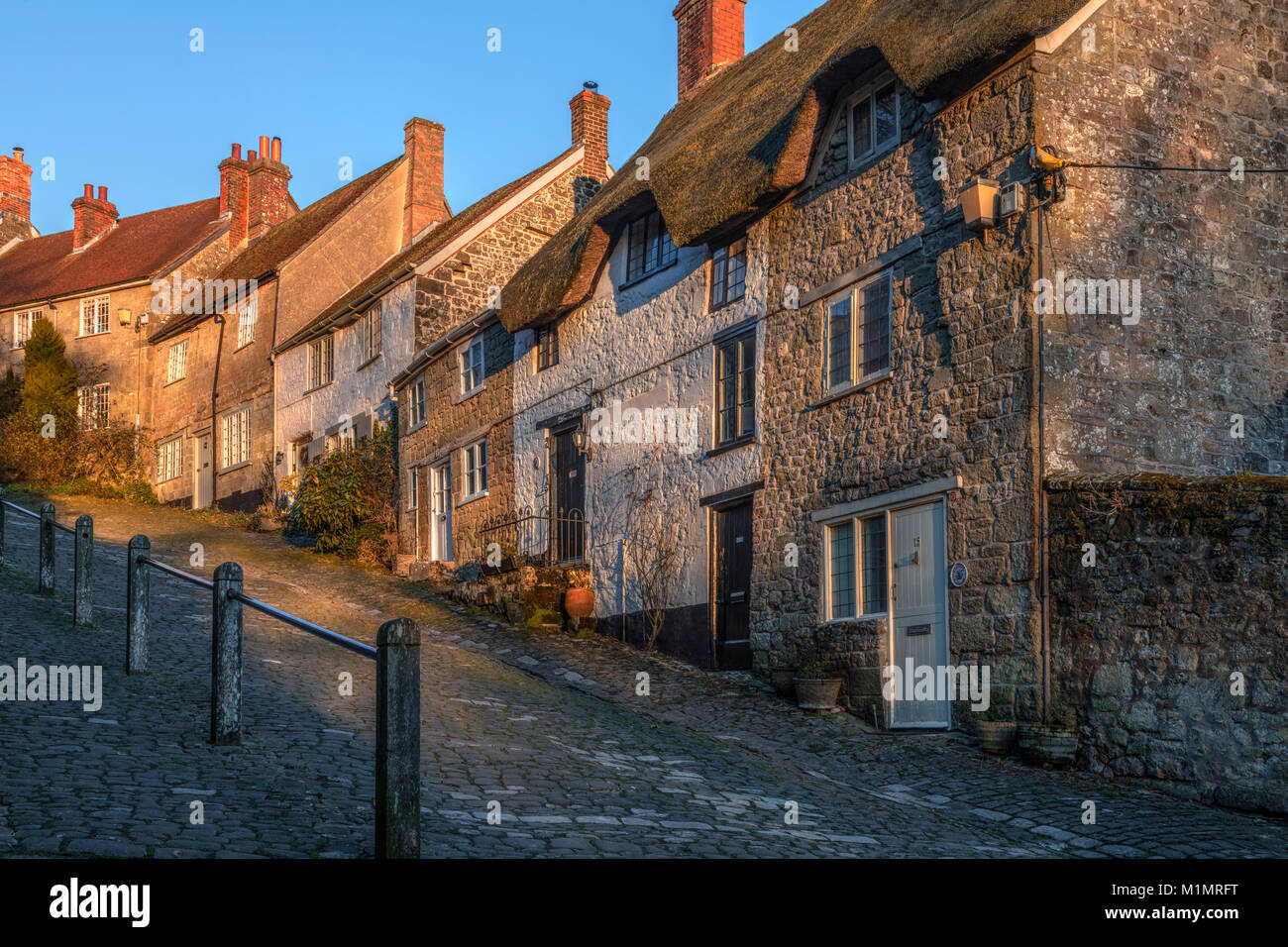 Shaftesbury, Gold Hill, Dorset, England, Regno Unito Foto Stock