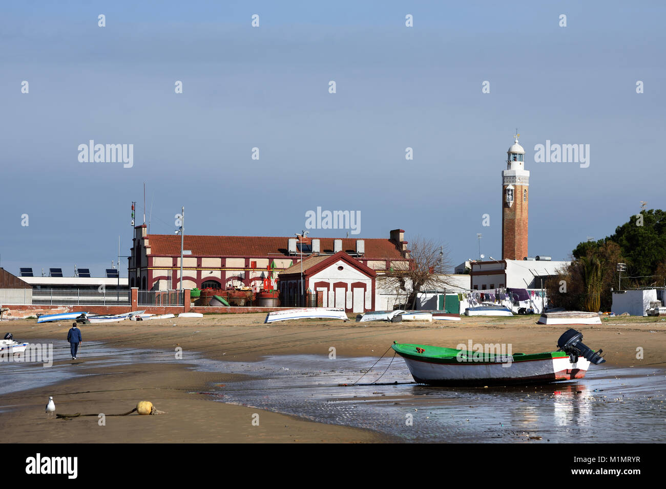 BONANZA - Puerto de Sanlucar de Barrameda - Porto ,porto di Sanlucar de Barrameda ( la foce del fiume Guadalquivir ) spagnolo, Spagna. Foto Stock